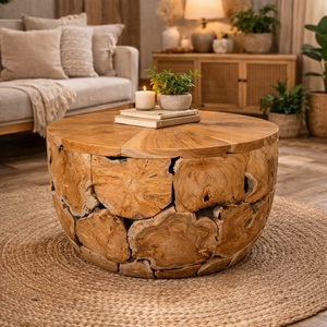 Mesa de Centro Artesanal ARTERRA Premium de Raíz de Teca Rústica, Madera Natural Ecológica y Duradera para Sala de Estar y Hogar - Product Image 3