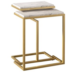 Industrial Modern Metal <b>Nesting</b> Coffee <b>Table</b> Set with Durable Frame and Space Efficient Stackable Feature - Product Image 4
