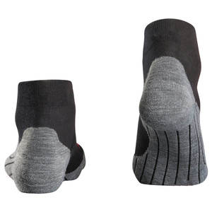 Chaussettes de sport respirantes pour la course et l'entraînement, bicolores gris et noir, idéales pour la gym, le yoga, le football et autres activités sportives - Product Image 4