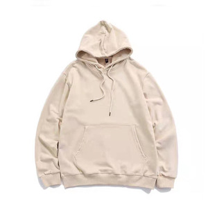 Sweat-shirt à capuche oversize pour homme, couleur unie, en molleton de coton, pull décontracté, sweat-shirt d'automne avec poche, coupe classique - Product Image 4