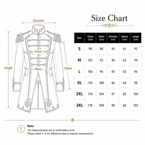 Chaqueta de estilo negro para hombre con bordado dorado y epaulettes para desfiles y uniformes de regimiento para adultos. - Product Image 3