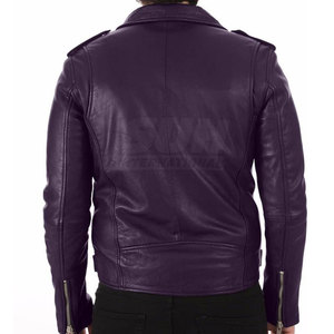 Chaqueta de Cuero Vacuno de Primera Calidad, Cómoda y Transpirable, para Hombre, con Logotipo Frontal, en Venta Online - Product Image 2