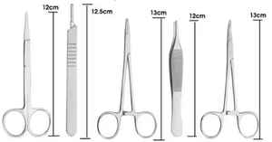 Kit de Suture Médicale Chirurgicale de Qualité Supérieure avec Plaque de Suture en Silicone à 3 Couches et Plaies Pré-découpées, Incluant des Instruments Médicaux - Product Image 2