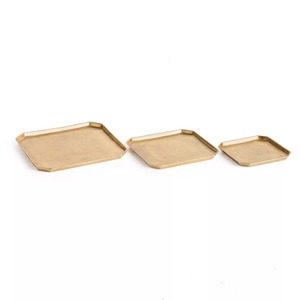 Plateau de service en métal tendance, forme originale, plat décoratif en aluminium poli, plat à fruits, décoration de table pour mariage et fête - Product Image 1