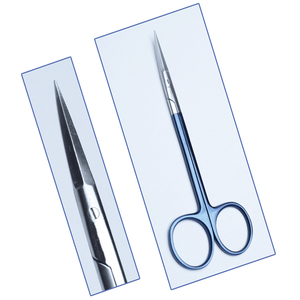 Tijeras de Disección Delicadas Tebbetts, Curvas, Dentadas, Supercut, Manuales, de Acero Inoxidable, Quirúrgicas, con Certificación CE, JI-9060B - Product Image 1