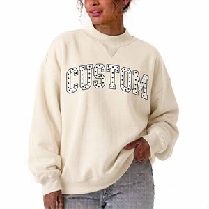 Sudadera de Mujer de Alta Calidad, Personalizada, 340 GSM, Algodón/Poliéster, Bordada, Transpirable, Manga Larga, Cuello Alto, Talla Grande - Product Image 1
