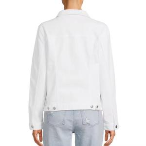 Women cropped denim Jacket casual fashion Long Sleeve denim Jacket ladies <b>Button</b> Down <b>Jeans</b> Jacket - Product Image 2