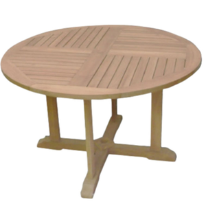 Mesa redonda en oferta, hecha de madera de teca con estilo moderno, buena y duradera para uso en interiores y exteriores. - Product Image 3