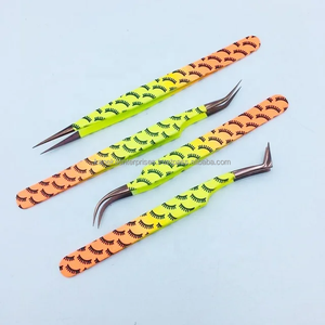 แหนบต่อขนตาปลายแหลมแบบมืออาชีพ ทำจากสแตนเลสเคลือบกระดาษพิมพ์ ป้องกันแม่เหล็ก ป้องกันไฟฟ้าสถิต - Product Image 5