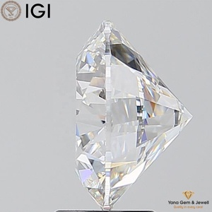 เพชรทรงกลม4.50กะรัตสำหรับปลูกในห้องปฏิบัติการมีสีใส VVS2ได้รับการรับรองจาก Halo Ring IGI - Product Image 3