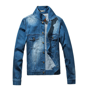 Veste en jean pour homme, couleur unie, décontractée, simple boutonnage, coupe ajustée, en coton, haute qualité, mode, personnalisable, vente en gros - Product Image 6
