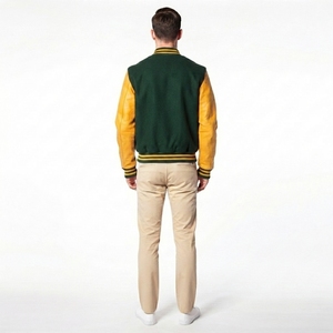 เสื้อแจ็คเก็ต Letterman แบบกำหนดเอง สไตล์กรีก สำหรับผลิตภัณฑ์ของชมรมนักเรียนหญิง เสื้อแจ็คเก็ตสไตล์ Varsity สำหรับทีมมหาวิทยาลัย ชุดลำลอง - Product Image 2