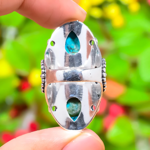 Blue <b>Turquoise</b> <b>Ring</b> 925 Sterling Silver Bezel Setting Handmade <b>Ring</b> For Her Gemstone Jewelry - Product Image 3