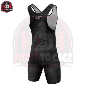 Combinaisons de lutte ultra-légères très tendance, vêtements d'arts martiaux imprimés en spandex et polyester avec col rond, équipement sportif haut de gamme - Product Image 2