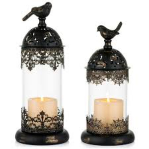 Creative Metal Decorative <b>Candle</b> <b>Lantern</b> With Handle Vintage Iron & Glass Indoor Outdoor Hanging <b>Lantern</b> Tabletop Home Accent - Product Image 3