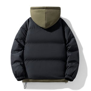 Chaqueta Acolchada con Capucha para Invierno, Unisex, Gruesa, de Algodón y Poliéster, Resistente al Viento, con Cierre, Informal, Holgada - Product Image 2