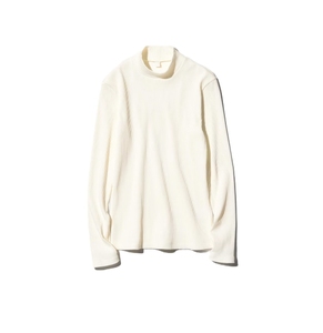 Camiseta de Manga Larga de Cuello Alto Acanalado para Mujer, Tallas Grandes, de Alta Calidad, Transpirable, de Algodón Tejido, Informal, con Logotipo Personalizado - Product Image 1