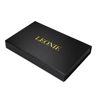 Boîte pliante de luxe avec nœud en ruban, fermeture magnétique haut de gamme, estampage à chaud de logo personnalisé pour chemises, extensions de cheveux, vêtements et cadeaux