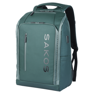 SAKOS Unisex Nylon <b>Backpack</b> with USB Port 20-35L Soft Handle Arcuate Shoulder Strap Daily Use Minimalist Style - Product Image 1