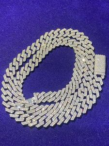 สร้อยคอเพชรโมอิสชุบด้วยเงินแท้925 10มม. สำหรับงานปาร์ตี้สไตล์ฮิปฮอปโซ่ร้อยแบบคิวบา - Product Image 2