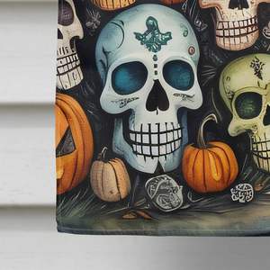 Calaveras กะโหลกน้ำตาลฮาโลวีนน่ากลัวหลากสีโพลีเอสเตอร์ขนาดใหญ่ธงบ้านเสาตกแต่งลานแบนเนอร์งานศิลปะ - Product Image 4