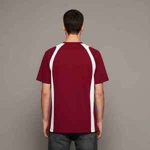 Nouveau T-shirt Homme Ample 100% Coton Personnalisé Bicolore Uni Coupe Oversize 2026 avec Impression Numérique Personnalisée Logo Streetwear - Product Image 3