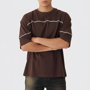 เสื้อยืดคอกลมทรงหลวม ผ้าเจอร์ซีย์เนื้อหนัก 100% คอตตอน 180GSM  ระบายอากาศได้ดี แห้งเร็ว เป็นมิตรต่อสิ่งแวดล้อม  ปรับแต่งได้  ทรงฮิป  สำหรับผู้ชาย - Product Image 2