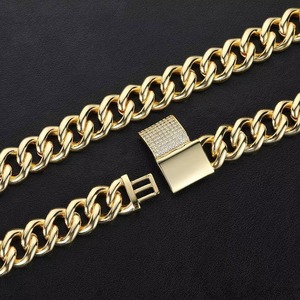 High Quality Gold Plated Diamond Cuban <b>Chain</b> Hip Hop Necklace for <b>Rapper</b> Style Fashion Accessories for Wholesale Supply - Product Image 5