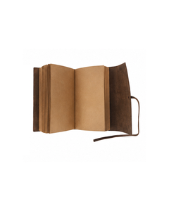 Journal de voyage en cuir véritable – Marron antique, fermeture à cordon en cuir, agenda rechargeable fait main - Product Image 3
