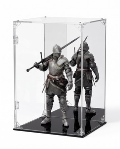 Modern Wholesale <b>Acrylic</b> Display Case Clear Action Figure Models Toy Display Box <b>Mirrored</b> Back Front Door Customized - Product Image 1