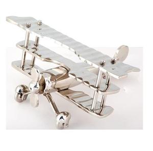 Maquette d'avion en aluminium, objet décoratif de table, figurine d'avion de style vintage, sculpture d'avion en métal, décoration pour la maison et le bureau - Product Image 4