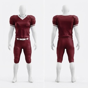 Custom <b>maroon</b> American Football Jersey Team Sportswear Breathable Mesh - Product Image 1