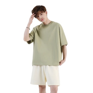 Camiseta de franela de peso pesado de gran tamaño para hombre 245 Gsm 100% algodón sólido de alta calidad en blanco media manga camisas casuales ecológicas - Product Image 6