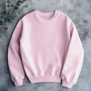 <b>White</b> Crew Neck <b>Sweatshirt</b> <b>Men</b> Regular Fit Casual Knitted Pullover Solid Color Autumn Wear - Product Image 2