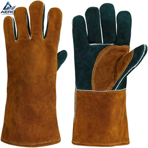 Guantes de Soldadura Tig de Cuero Premium al por Mayor con Revestimiento de Látex, Alta Destreza y Forro Suave, Guantes Personalizados y Anti-Impacto - Product Image 1