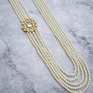 ชุดสร้อยคอทองแดงสำหรับเจ้าสาวสุดหรู พร้อมต่างหูสไตล์ชาติพันธุ์แบบดั้งเดิม และดีไซน์ทันสมัยสำหรับผู้หญิง - Product Image 1