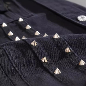 Men'S Style <b>Denim</b> Vest Heavy Metal Sleeveless Jean <b>Jackets</b> Heavy <b>Denim</b> Metal Hiphop <b>Jackets</b> for Men - Product Image 5