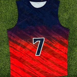 Uniformes de football américain 7v7 sans manches, respirants, grande taille, unisexes, logo personnalisé, 100% polyester, tailles et couleurs personnalisables - Product Image 6