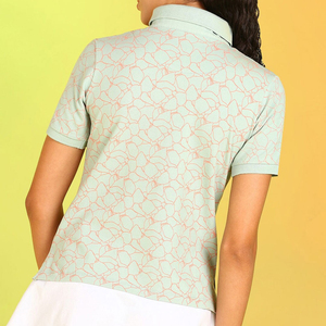 เสื้อโปโลผู้หญิงผ้าฝ้ายพิมพ์ลาย 100% ระบายอากาศได้ดี ผ้าเนื้อนุ่ม น้ำหนักเบา ดีไซน์สวมใส่สบาย เหมาะสำหรับใส่ในช่วงฤดูร้อน - Product Image 2