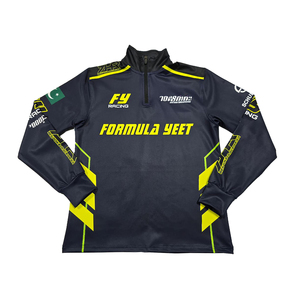 เสื้อแจ็คเก็ตบอมเบอร์รุ่นใหม่ ไซส์พลัส ซิป ¼  โลโก้แบบซับลิเมชั่น กันลม ปักลาย  ผ้าสแปนเด็กซ์/โพลีเอสเตอร์ ทนไฟ สำหรับนักแข่ง - Product Image 1