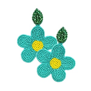 เครื่องประดับแฟชั่นเมล็ดพันธุ์ลูกปัดปักต่างหูจากอินเดียทำด้วยมือหลายสีต่างหูสำหรับผู้หญิงและเด็กผู้หญิง - Product Image 1