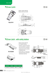 Tủ TS-102-SS thép không gỉ có thể điều chỉnh Trailer hộp công cụ chốt Snap 304 có thể khóa trường hợp chuyển đổi chốt kẹp - Product Image 5