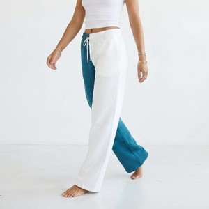 Pantalon de jogging ample bicolore pour femme avec cordon de serrage à la taille – Tendance et décontracté – Vente en gros - Product Image 3