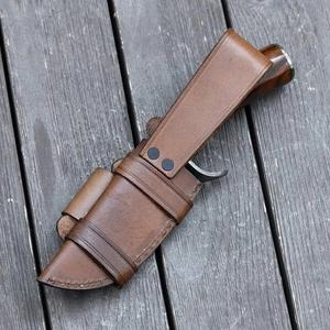 Cuchillo de Caza de Acero de Damasco Hecho a Mano con Hoja Recta, Mango de Madera, para Acampar al Aire Libre, Bushcraft, Regalo, OEM Industrial - Product Image 2