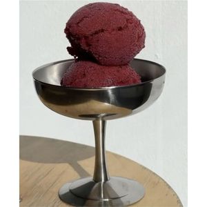 Bol à glace en acier inoxydable de qualité supérieure, coupe à dessert en métal argenté, bol à salade et sundae, coupes à gelato et sorbet sur piédestal, vente en gros - Product Image 4