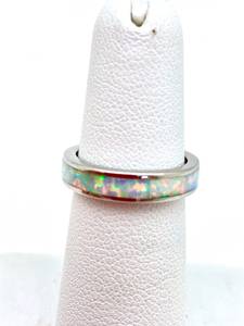 White <b>Opal</b> <b>Ring</b> Elegant Gemstone Jewelry Women Gift Handmade Adjustable Wholesale Supplier - Product Image 5