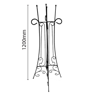 Stylish Iron Stand with Decorative Patterns in Black and <b>White</b> for Flower Arrangement and Wedding Archways Indoor/Outdoor Use - Product Image 2