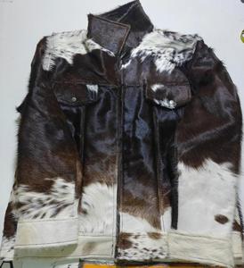 Chaqueta de Cuero Negra Original para Hombre, Chaqueta de Moda de Gamuza con Piel Auténtica, Chaqueta de Pelo de Vaca Genuino de Alta Calidad para Hombre - Product Image 3