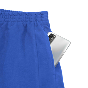 Shorts en molleton de coton doux pour femmes, taille haute, avec cordon de serrage, décontractés, pour le sport, la gym, l'entraînement ou la détente, logo personnalisé, couleur unie - Product Image 4