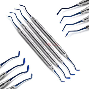 Blue <b>Titanium</b> Composite Filling Set 4Pcs Dental Composite Filling Restorative Hand Tools Laboratory Dentist Medic Instruments - Product Image 1